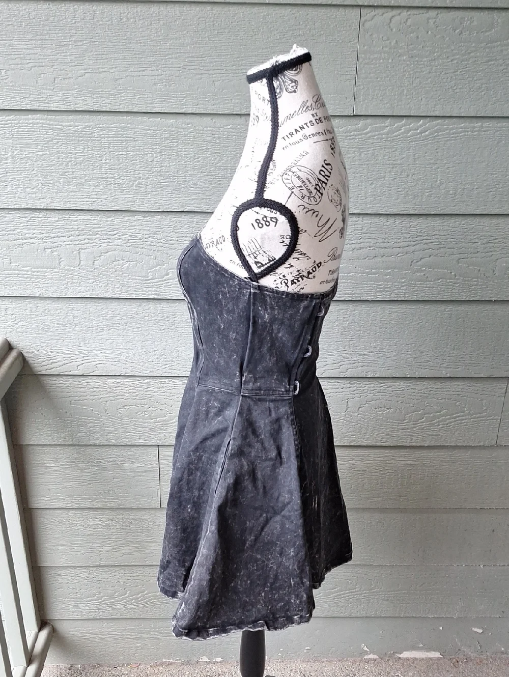 Vintage Betsey Johnson Collection Sweetheart Neckline Denim Party Dress 4 - Picture 10 of 15
